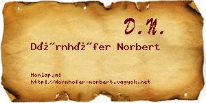 Dörnhöfer Norbert névjegykártya