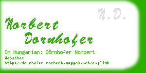 norbert dornhofer business card
